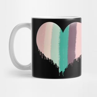 Corazón de amor desaciendose pintado con acuarelas. ❤ Mug